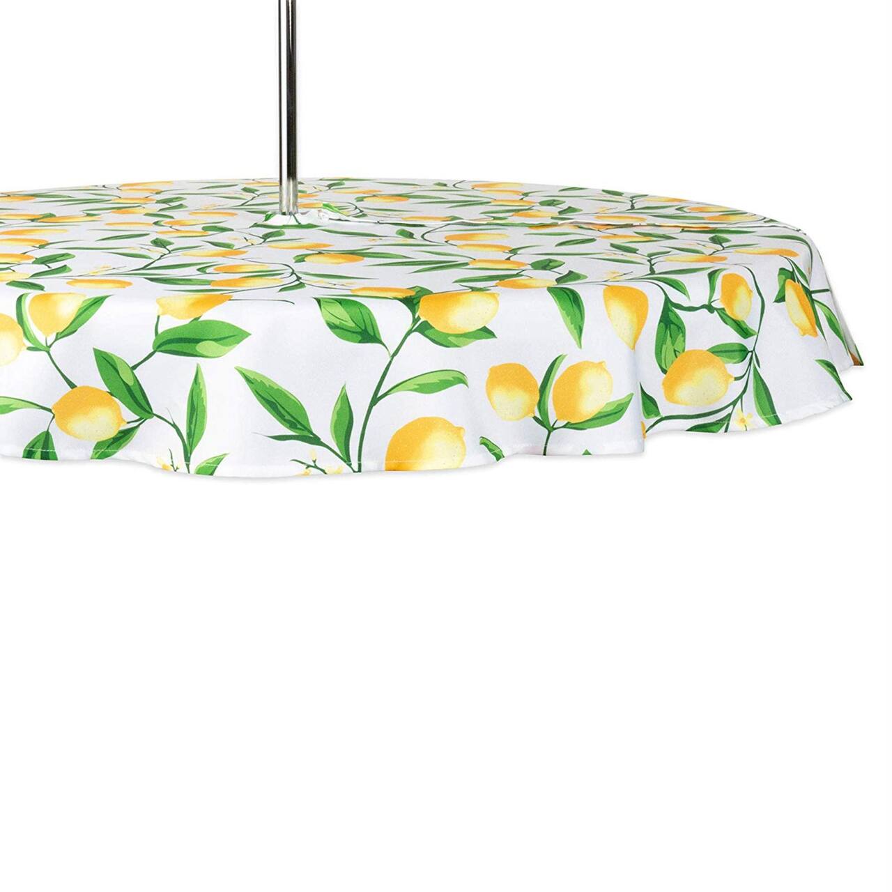DII® 60" Lemon Bliss Print Outdoor Tablecloth with Zipper